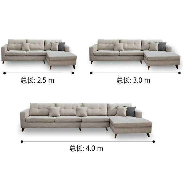 L Shape Fabric Sofa Set