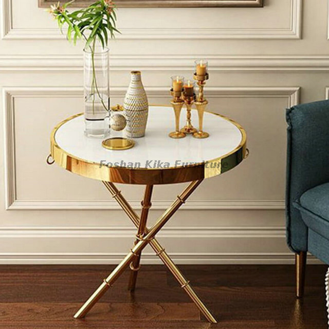 White Round Coffee Table Foshan Kika, White Round End Tables For Living Room