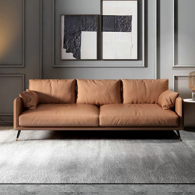 Light Tan Leather Couch