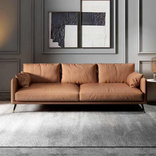 Vakman Immuniteit renderen Light Tan Leather Couch - Foshan Kika Furniture Co., Ltd.