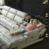 Recliner Leather Sofa with Chaise
