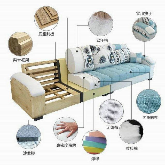 Cream Linen Sofa