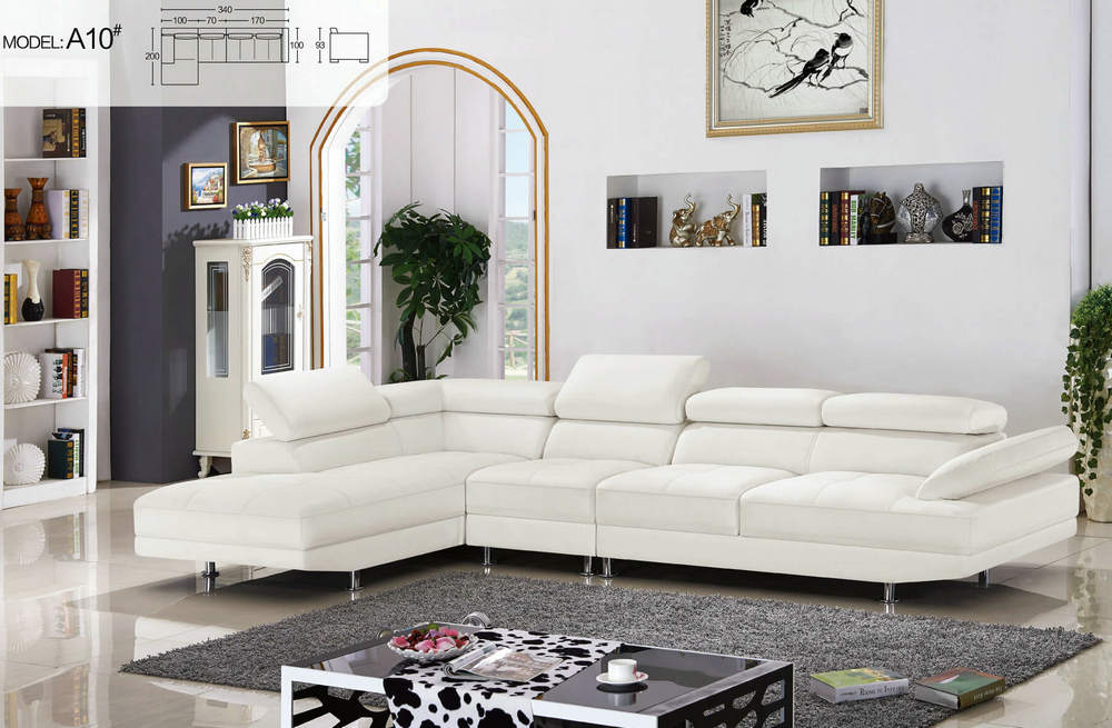 Leather Couch With Chaise Lounge Kika, Bobs Furniture Leather Sofa Sets