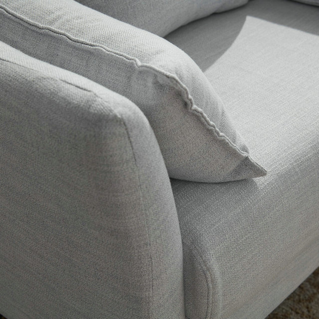 Grey Fabric Corner Sofa