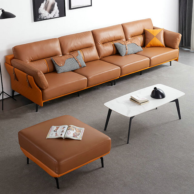 Tan Leather Lounge