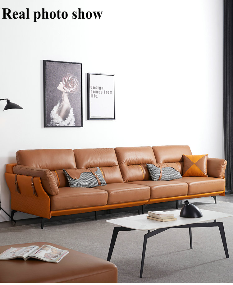 Leather Sofa Foshan Kika, What Size Coffee Table For 92 Inch Sofa