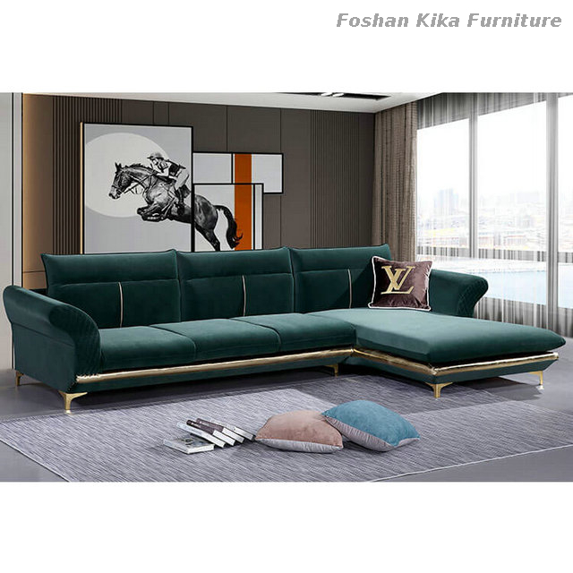 Dark Green Velvet Sofa