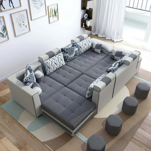 Grey Velvet Corner Sofas