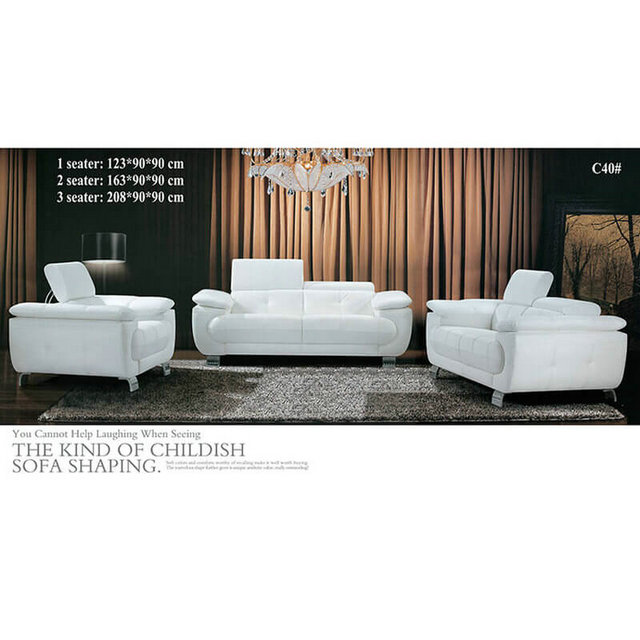 Off White Leather Sofa Foshan Kika, Off White Leather Living Room Furniture