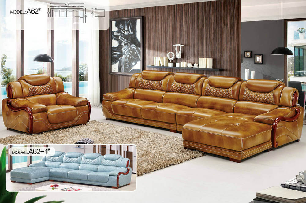 Leather Sofa Set Foshan Kika, Corner Sofa 500 Pounds