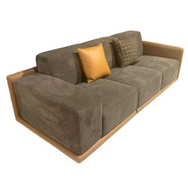 Brown Fabric Sofa